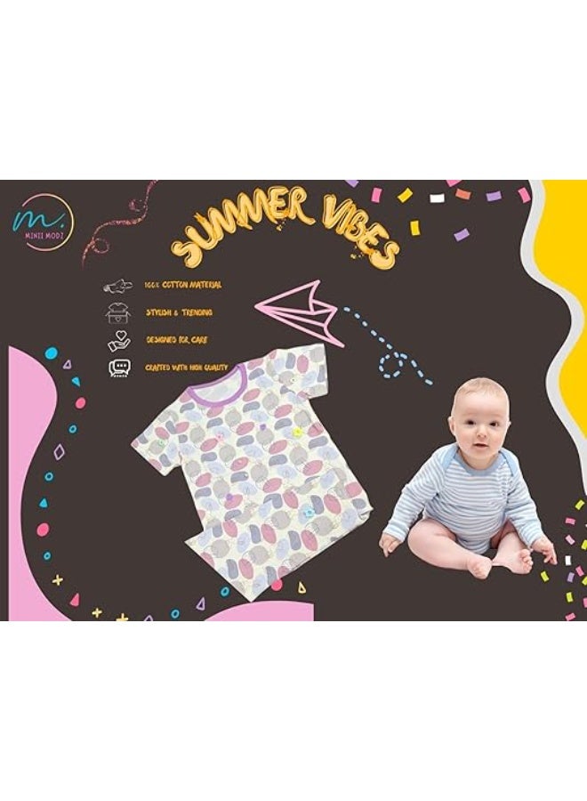 MINIIMODZ MINII MODZ Little Hare Print Pyjama Set | Soft Cotton Dress Sleepwear | Cute Outfit Suitable for Kids, Toddlers, and Infants - Image 3
